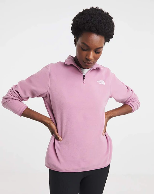 Image of The North Face The North Face Fleece 1/4 Zip Jacket Purple - The North Face - Size: 2XL Purple Female 2XL LN26405