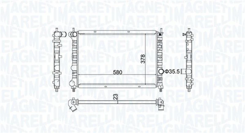 Image of MAGNETI MARELLI Engine radiator MAGNETI MARELLI 350213192100
