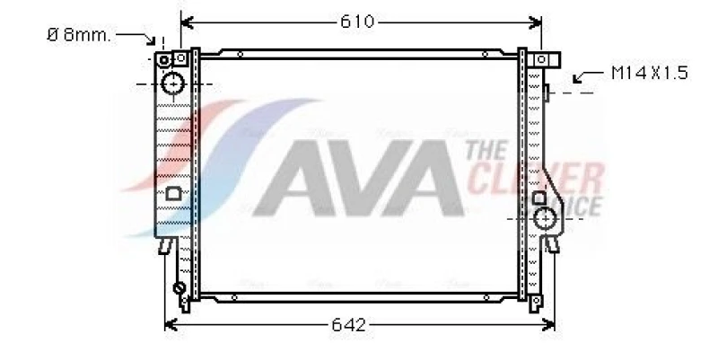 Image of AVA COOLING SYSTEMS BW2047 Engine radiator ** CLEVER FIT ** Aluminium, Mechanically jointed cooling fins, without expansion tank Radiator,engine cool