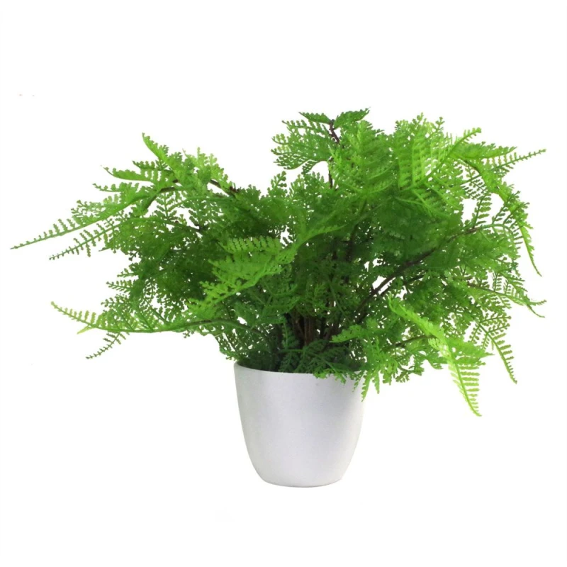 Image of Leaf Artificial Fern Plant Pot Lady Fern 30cm Leaf Design UK Realistic Plants Botanik Green