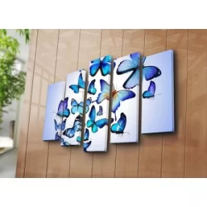 Image of 5NATPAT-9 Multicolor Decorative Canvas Painting (5 Pieces)