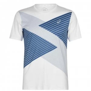 image of Asics Tokyo Short Sleeve T Shirt Mens - White/Blue