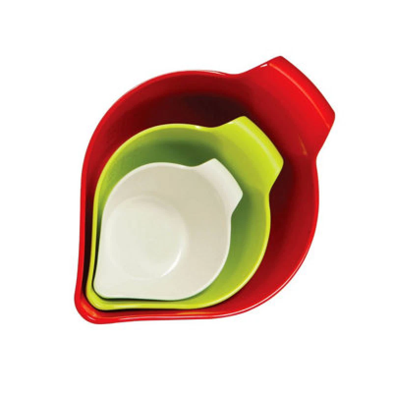 Image of Premier Housewares Set of 3 Assorted Coloured Melamine Measuring Bowls Multi