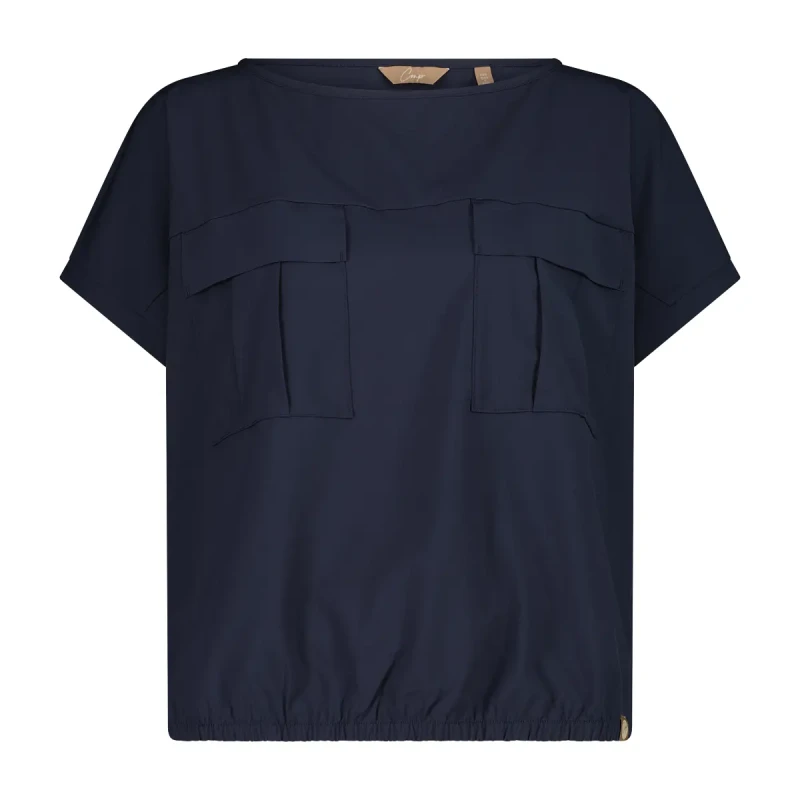 Image of CMP Womens Stretch Polyester T-Shirt with Pockets CMP Noir Female 2XS