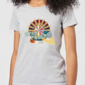 Image of Captain Marvel Star Power Womens T-Shirt - Grey - 3XL