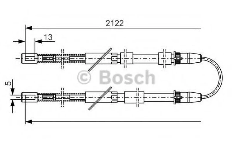 Image of Handbrake cable Bosch 1 987 482 010