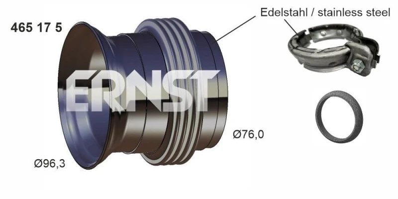 Image of Repair Pipe, catalytic converter ERNST 465175