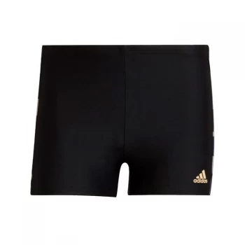 image of adidas Graphic Swim Briefs Mens - Black / Victory Blue