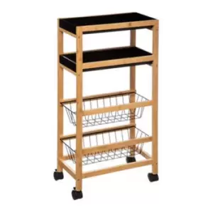 image of 5Five Trolley With Removeable Trays - Black