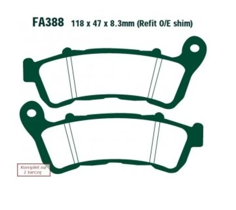 Image of EBC Brakes SFA388 Brake pad set Brake Pad Set,disc brake (402)
