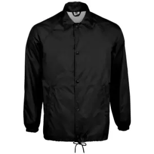 Image of SOLS Unisex Adults Sacramento Windbreaker Jacket (XL) (Black)