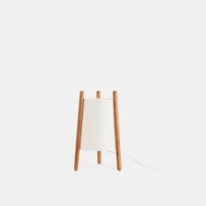 Image of Woody Tripod Table Lamp Oak Wood, Beige E27