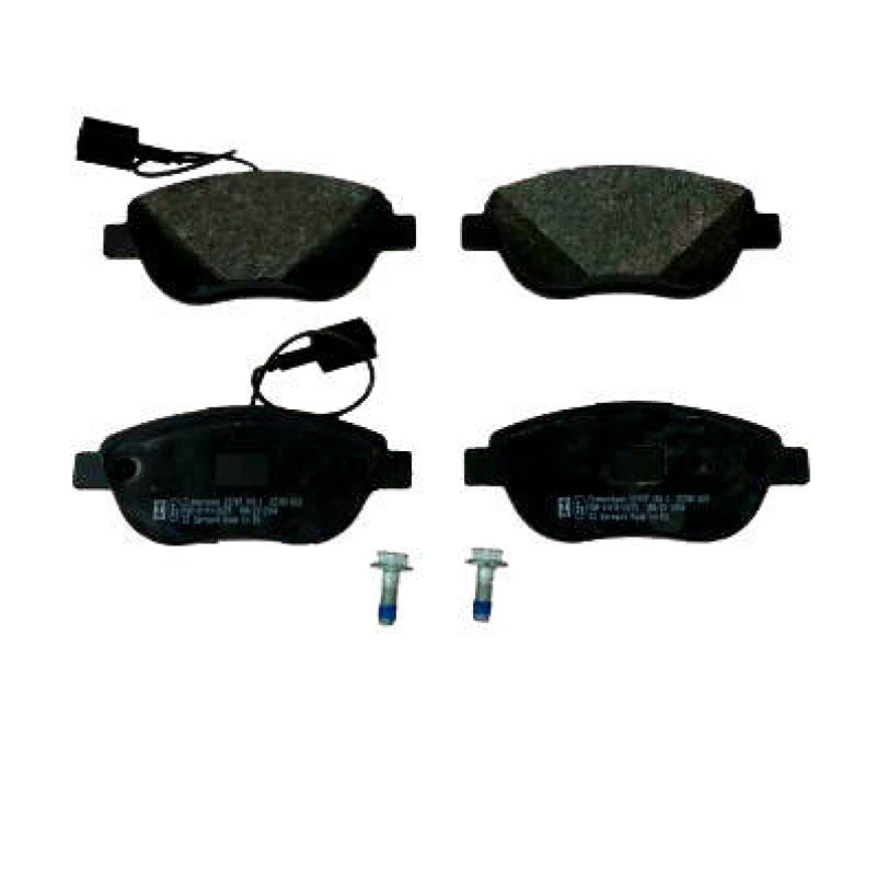 Image of ZIMMERMANN 23709.190.1 Brake pad set Front Axle, incl. wear warning contact, Photo corresponds to scope of supply, with bolts/screws Brake Pad Set,di