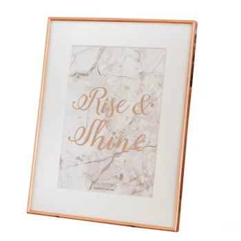 5" x 7" - HESTIA White & Copper Metal Frame - Rise & Shine