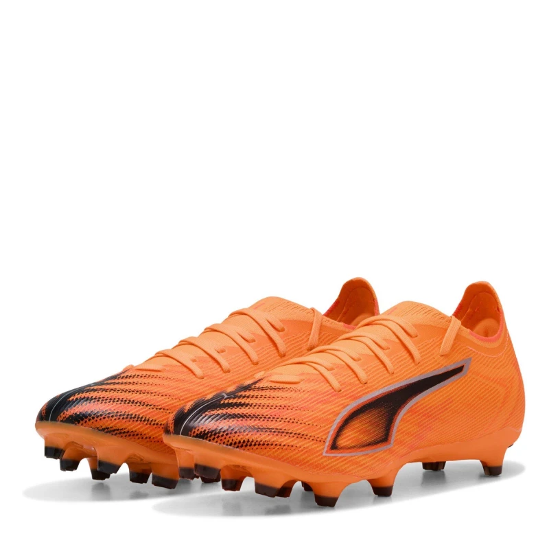 Image of Puma Ultra 6 Match Adults Firm Ground Football Boots Orange/Black male 11 (46)