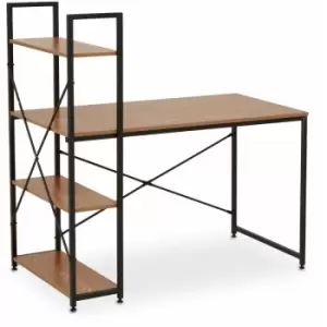 Image of Laxton Red Pomelo Desk With Shelves - Premier Housewares