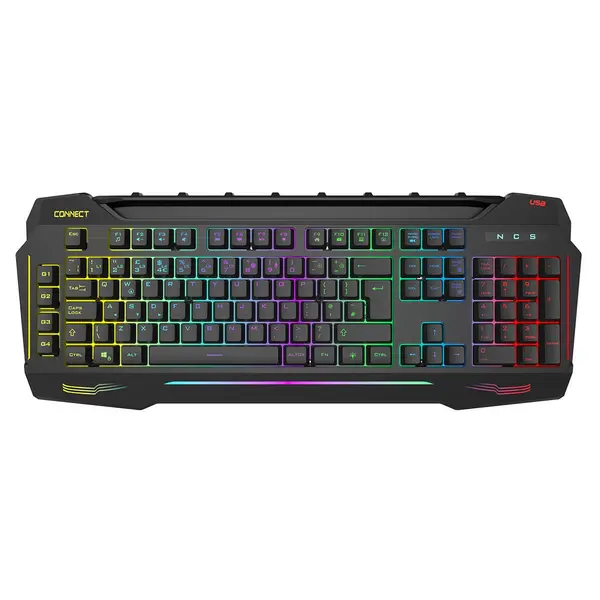 Image of CiT Connect Keyboard 7 Colour LED Phone Rest and USB Hub