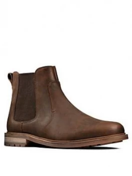 Image of Clarks Foxwell Top Leather Boots - Beeswax