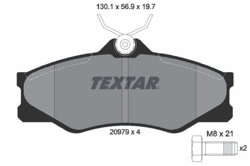 Image of Brake pad set TEXTAR 2097904