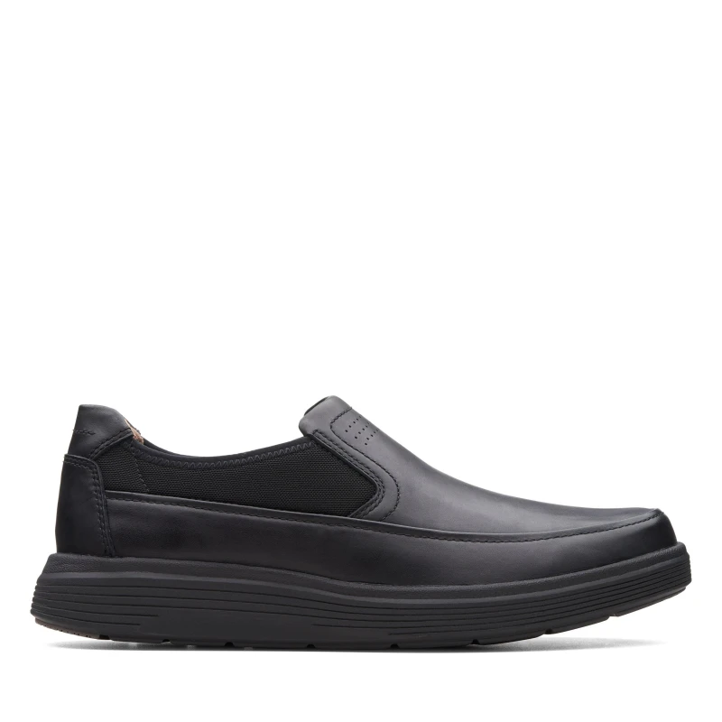 Image of Clarks Clarks Men Un Abode Go Loafer Black Leather Slip Ons,Loafers Size: 12-Wide Fit Black 12-Wide Fit Male 5050408758091