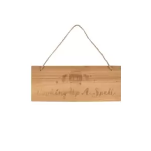 Image of Cooking Up A Spell Engraved Hanging Sign