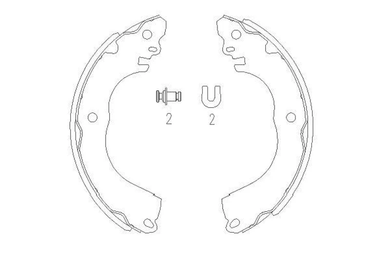 Image of KAVO PARTS Brake Shoe Set KAVO PARTS KBS-7416