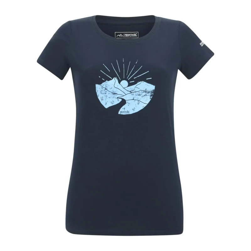 Image of Womens T-Shirt Regatta Breezed Bleu Female 42