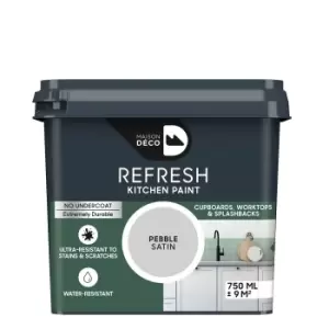 Image of Maison Deco Refresh Kitchen Cupboards, Worktops & Splashbacks Paint Pebble - 750ml
