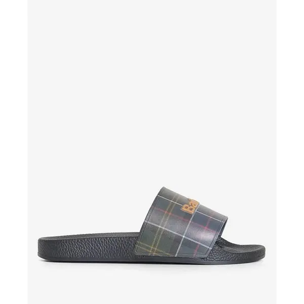 Image of Barbour Tartan Slides - Black 9