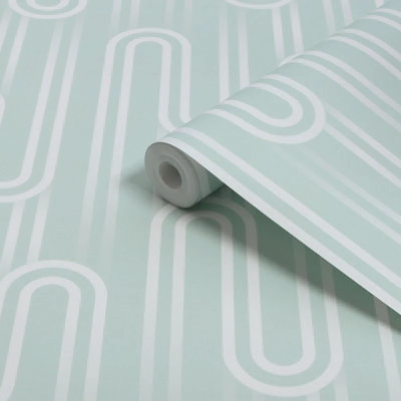 Image of Envy Ups n Downs Geometric Wallpaper Green