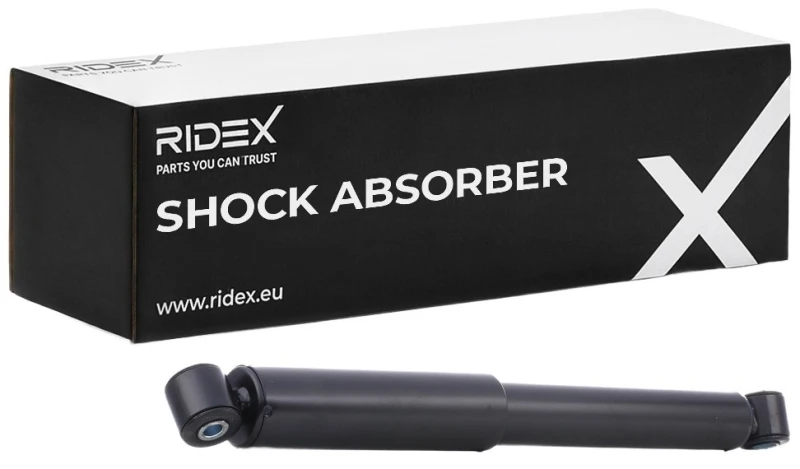 Image of RIDEX 854S1293 Shock absorber Rear Axle, Oil Pressure, Telescopic Shock Absorber, Bottom eye Shock Absorber (854)