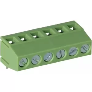 image of Truconnect - 211786 5.08mm 6 Way 90deg Rising Clamp Terminal Block