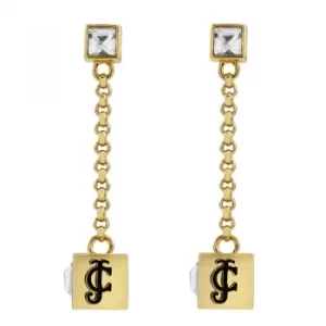 image of Ladies Juicy Couture PVD Gold plated ICONIC CUBES EARRINGS