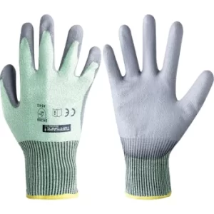 Image of Cut Resistant Gloves, Pu Coated, Green/Grey, Size 9