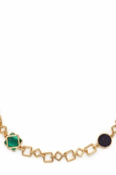 Image of Lola Rose Jewellery Malachite & Blue Sandstone Garbo Link Necklace JEWEL 584166