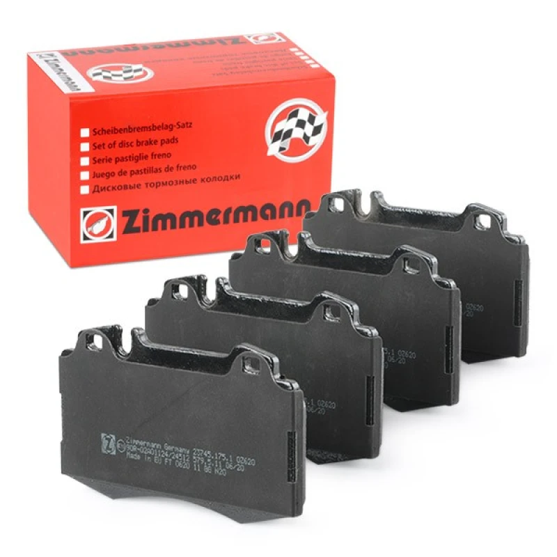 Image of ZIMMERMANN 23745.175.1 Brake pad set Front Axle, prepared for wear warning indicator, Photo corresponds to scope of supply Brake Pad Set,disc brake (