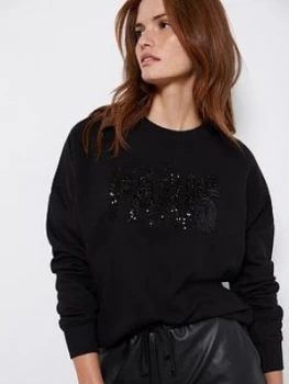 Image of Mint Velvet Paris Slogan Sweatshirt - Paris