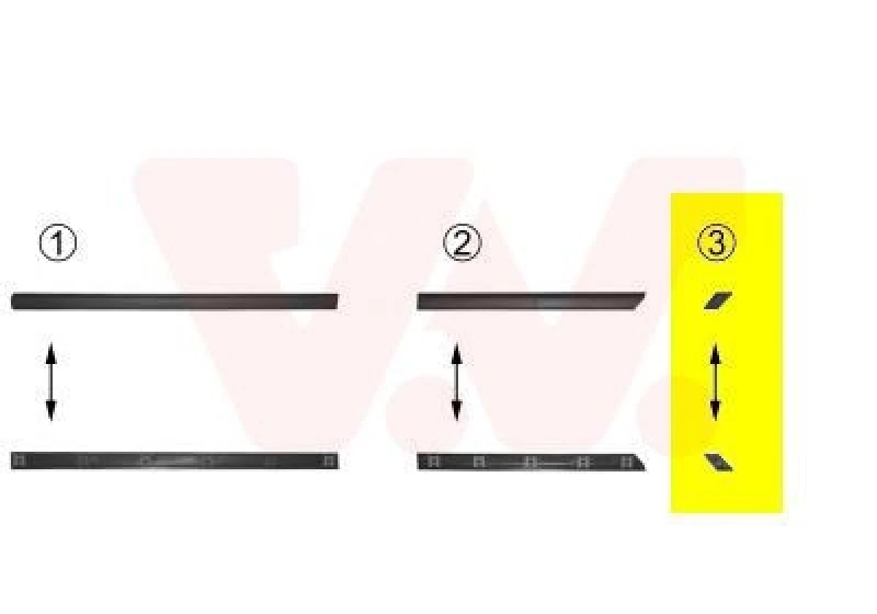 Image of VAN WEZEL Trim / Protective Strip, sidewall VAN WEZEL 5880429