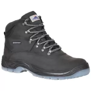 Image of Unisex Adult Steelite Leather Safety Boots (10 uk) (Black) - Black - Portwest