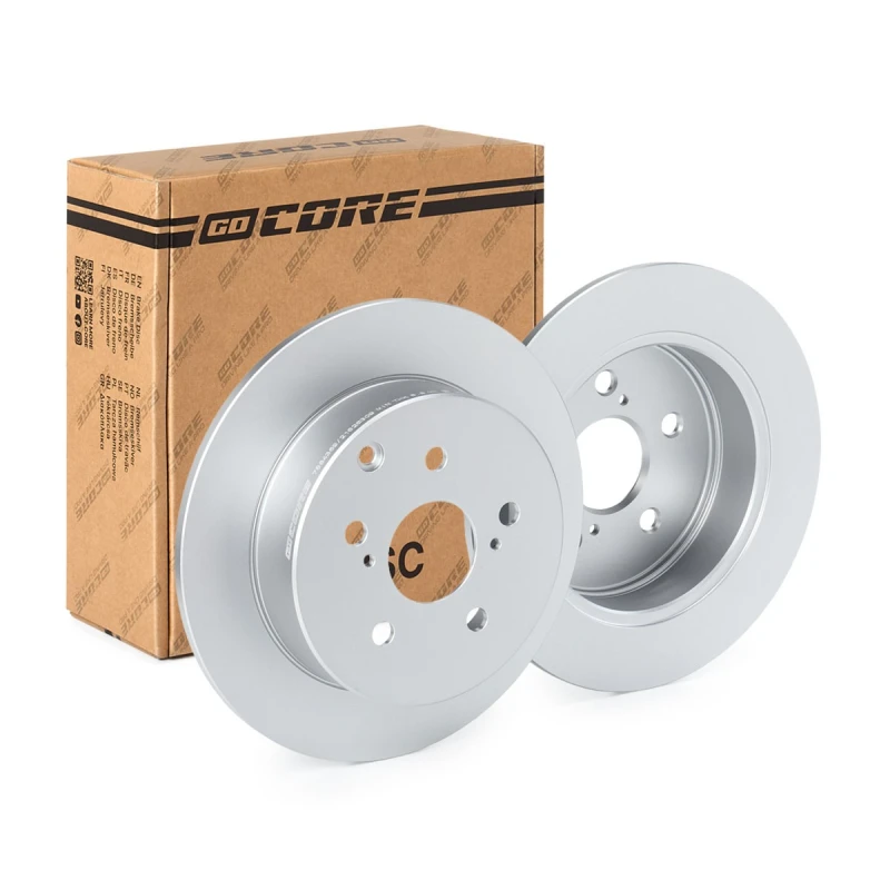 Image of goCORE GCH20184 Brake disc Rear Axle, Solid, Cast Iron, Coated, without bolts/screws Cast Iron Brake Disc (82)