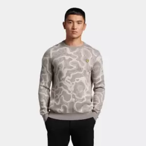 image of Mens Golf Contour Jumper - Warm Dust/ Blush Grey - S