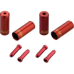 Image of Jagwire Brake/Gear Universal Pro End Cap Packs (For Braided Housing) Red 4.5/5mm