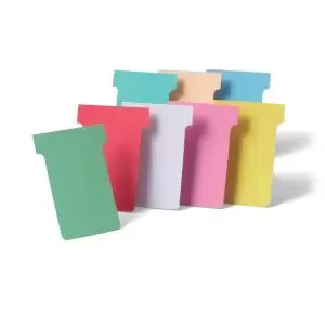 Image of Nobo T-Cards Tab Top 15mm W92x Bottom W80x Full H120mm Size 3 Yellow