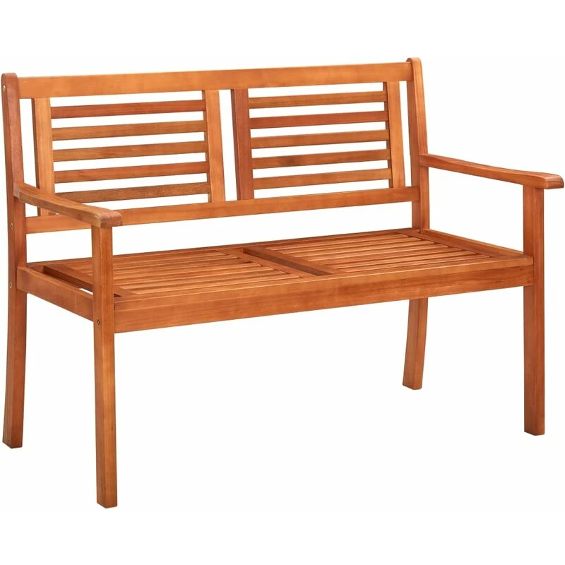 Image of VIDAXL 2-Seater Garden Bench 120cm Solid Eucalyptus Wood Vidaxl 44398fr