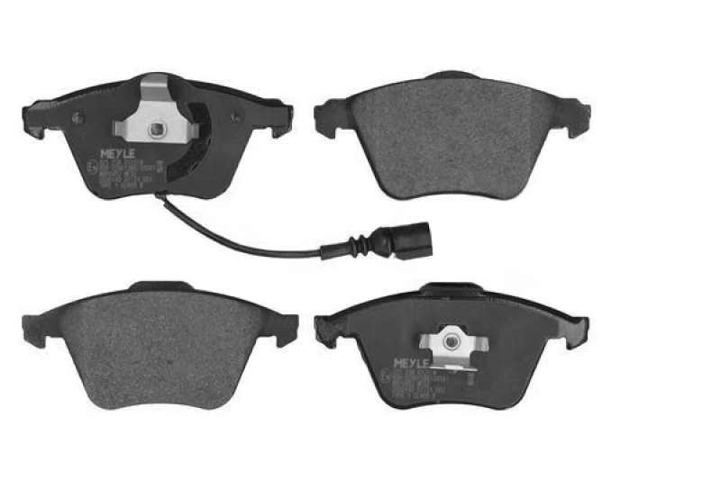 Image of MEYLE 025 238 0120/W Brake pad set Front Axle, incl. wear warning contact, Original Quality, with anti-squeak plate Brake Pad Set,disc brake (402)