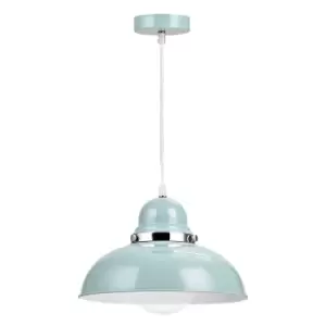 image of Premier Housewares Vermont Pendant Light Shutter - Blue Chrome