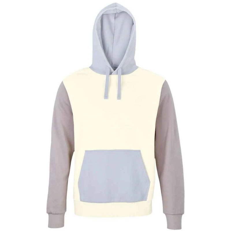 Image of SOL'S Mens Collins Contrast Hoodie in Natural Size: Large Natural Male L