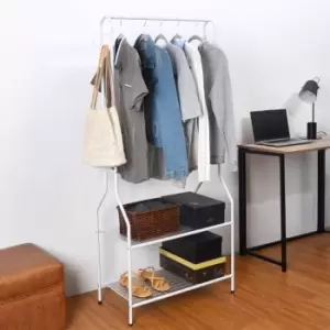 Image of House of Home Clothes Rail In White Powder Coating