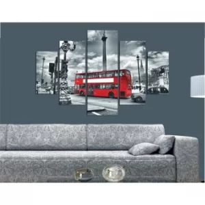 Image of ST025 Multicolor Decorative MDF Painting (5 Pieces)