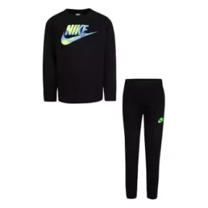 Image of Nike Crew Sweater and Pants Set Baby Boys - Black